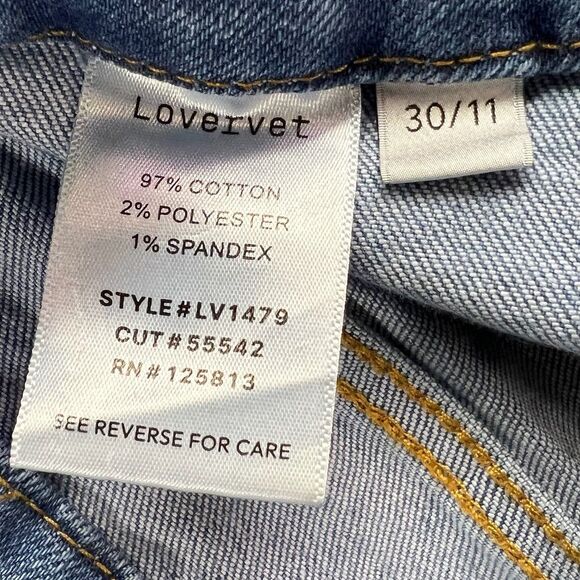 Lovervet By Vervet Y2K Wide Leg High Rise Jeans Womens Size 30/ 11 Denim Stretch - Picture 11 of 11